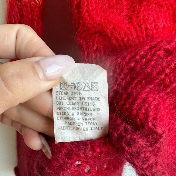 Moschino Monhair Ombre Long Sleeve Knit Fuzzy Sweater Size XS? Y2K Sustainable - Picture 7 of 7